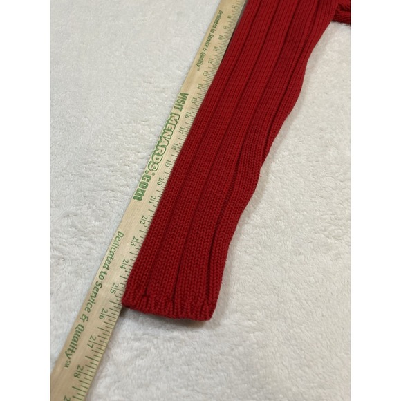 VTG Polo Jeans Co Ralph Lauren Knit Cable Red American Flag Sweater Women L - Picture 7 of 7